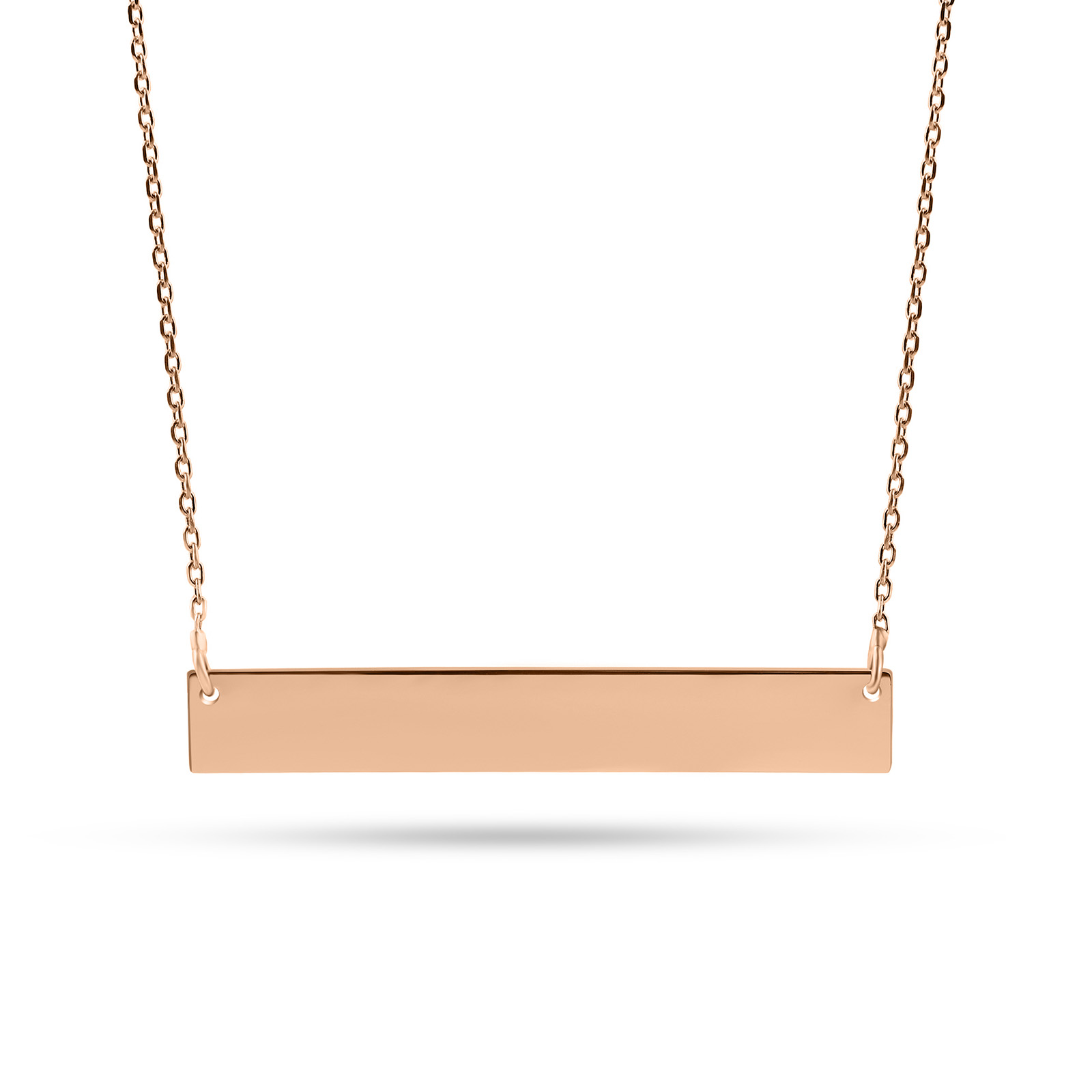 Gold rectangle deals bar necklace