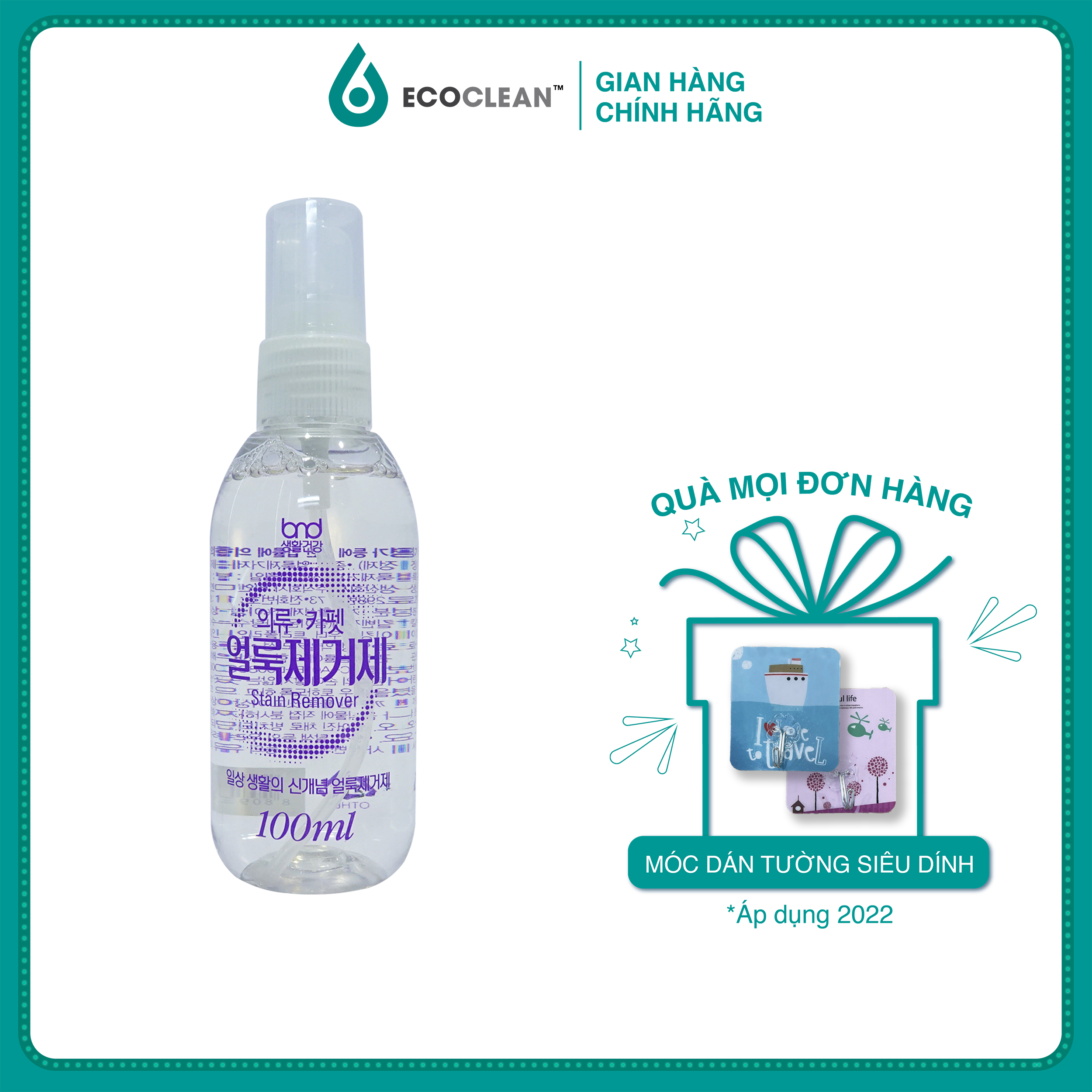 [HCM][CHỈ 3 PHÚT] Xịt Tẩy Vết Ố Hàn Quốc - Xịt Lên Quần Áo - Stain Remover Chai 100ml