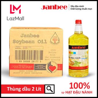 Thùng Dầu Đậu Nành Janbee 2 Lít - 6 Chai