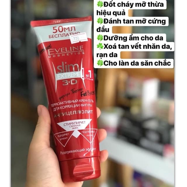 Kem tan mỡ eveline slim extreme 3d nga