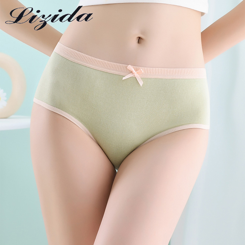 Lizida quần lót nữ nhật bản quần lót cạp vừa cỡ lớn quần lót nữ thoáng khí và dễ thương
