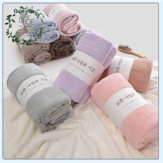 Khăn mặt lông cừu hàn quốc-khăn hàn quốc kẻ sọc