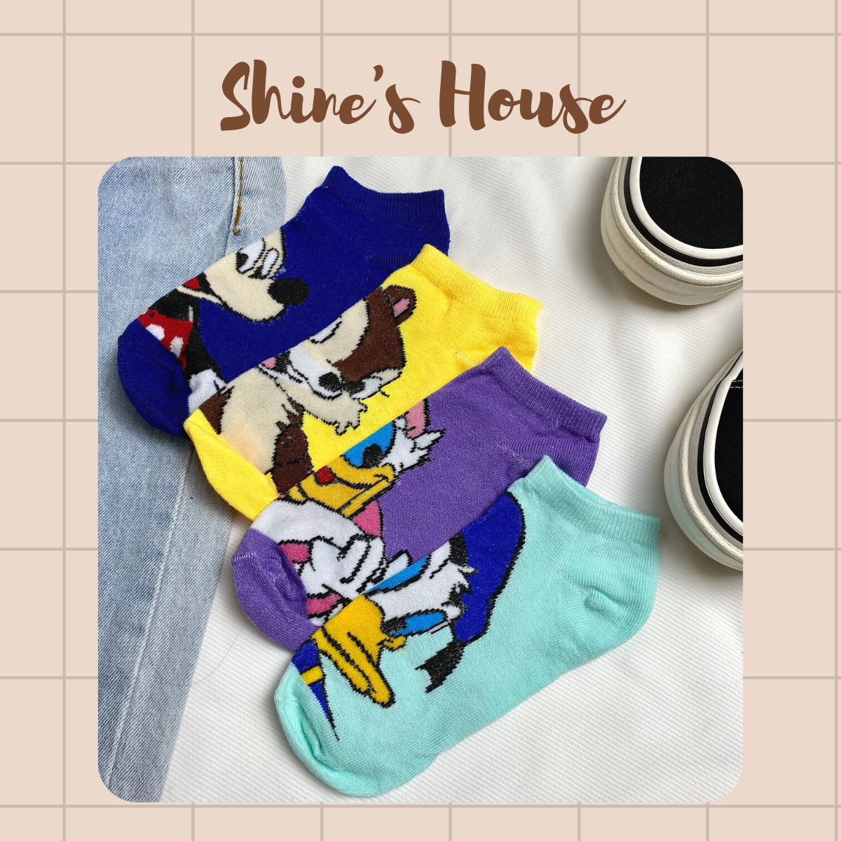 Vớ hình Disney dễ thương nhiều màu