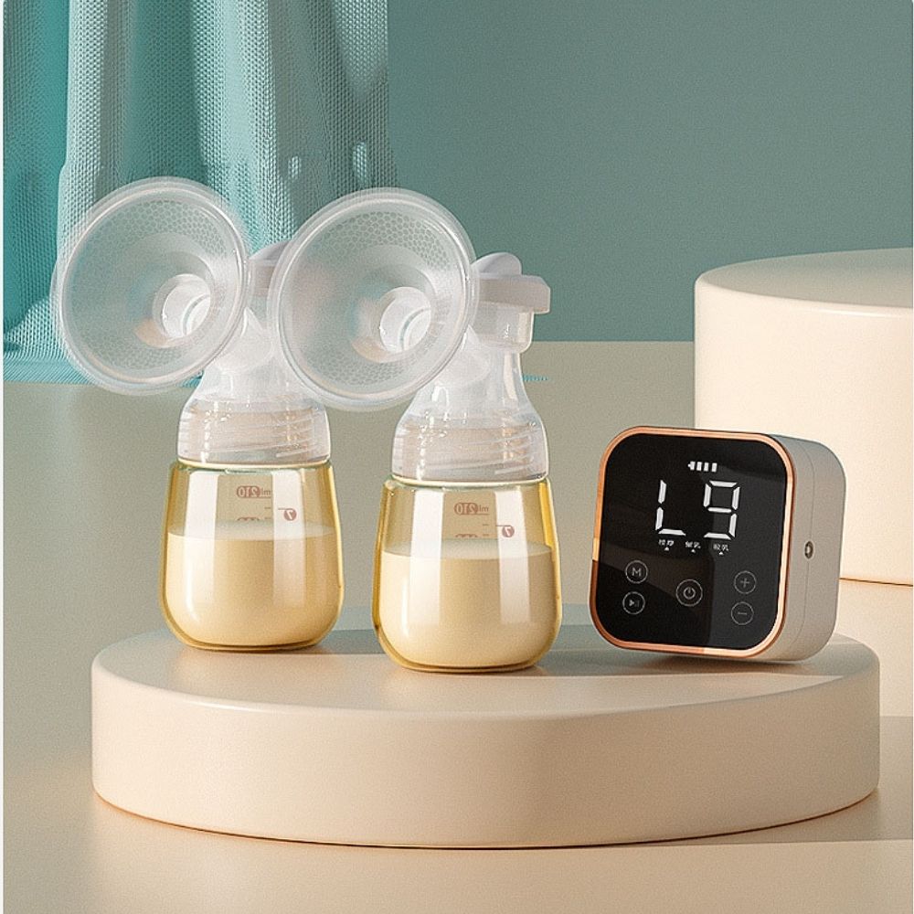 Máy hút sữa điện đôi 4 chức năng 9 cấp lực, massage, kích sữa, hút sữa không đau - Thỏ Hồng Kids