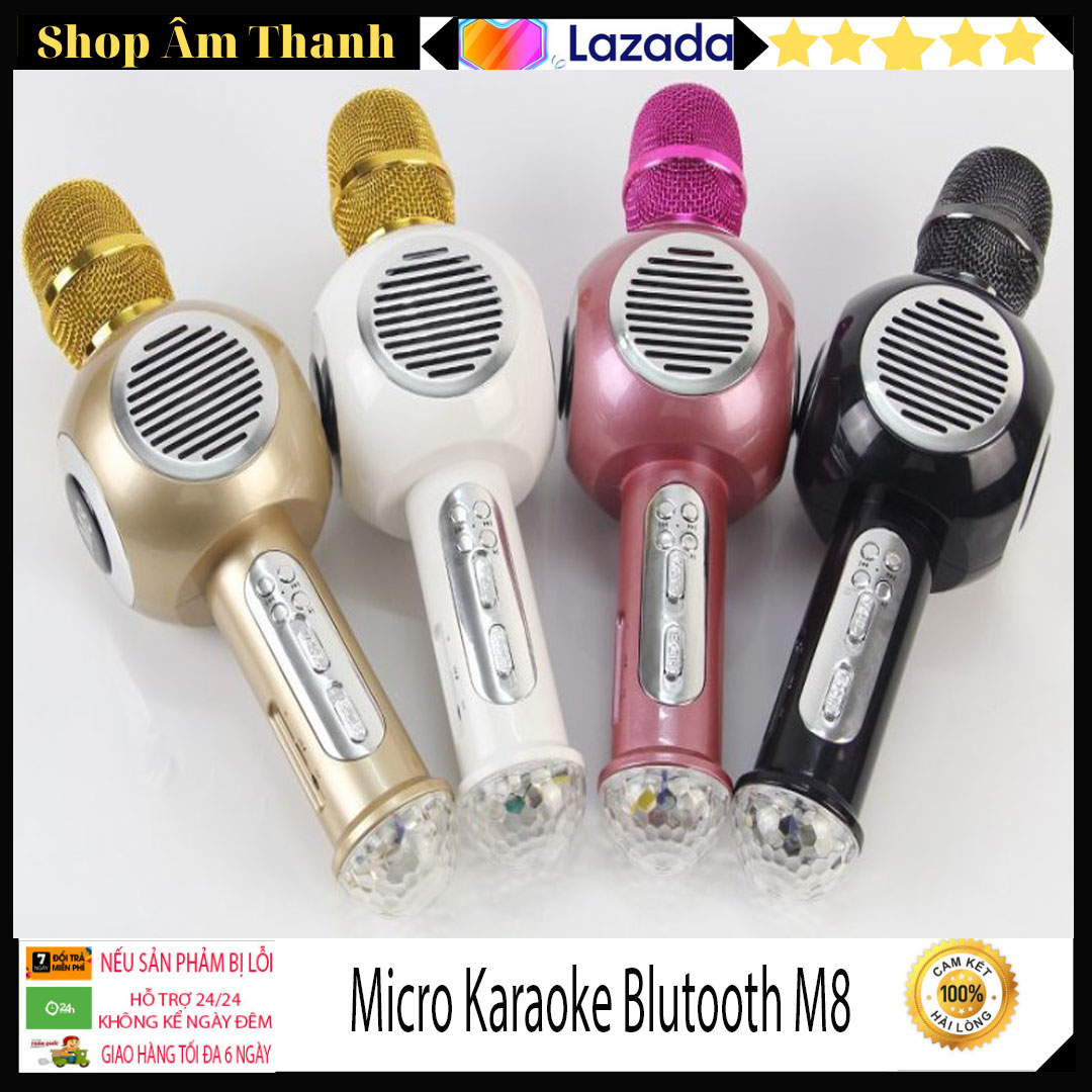 Micro karaoke bluetooth m8 3 trong 1 mic hát karaoke bluetooth có đèn vũ trường m8 cực độc âm cực ấm , cao cấp . loa bluetooth micro karaoke m8 mic kèm koa m8 hát hay hơn ys-10, ys-11, q9, q7 bảo hành 12 tháng