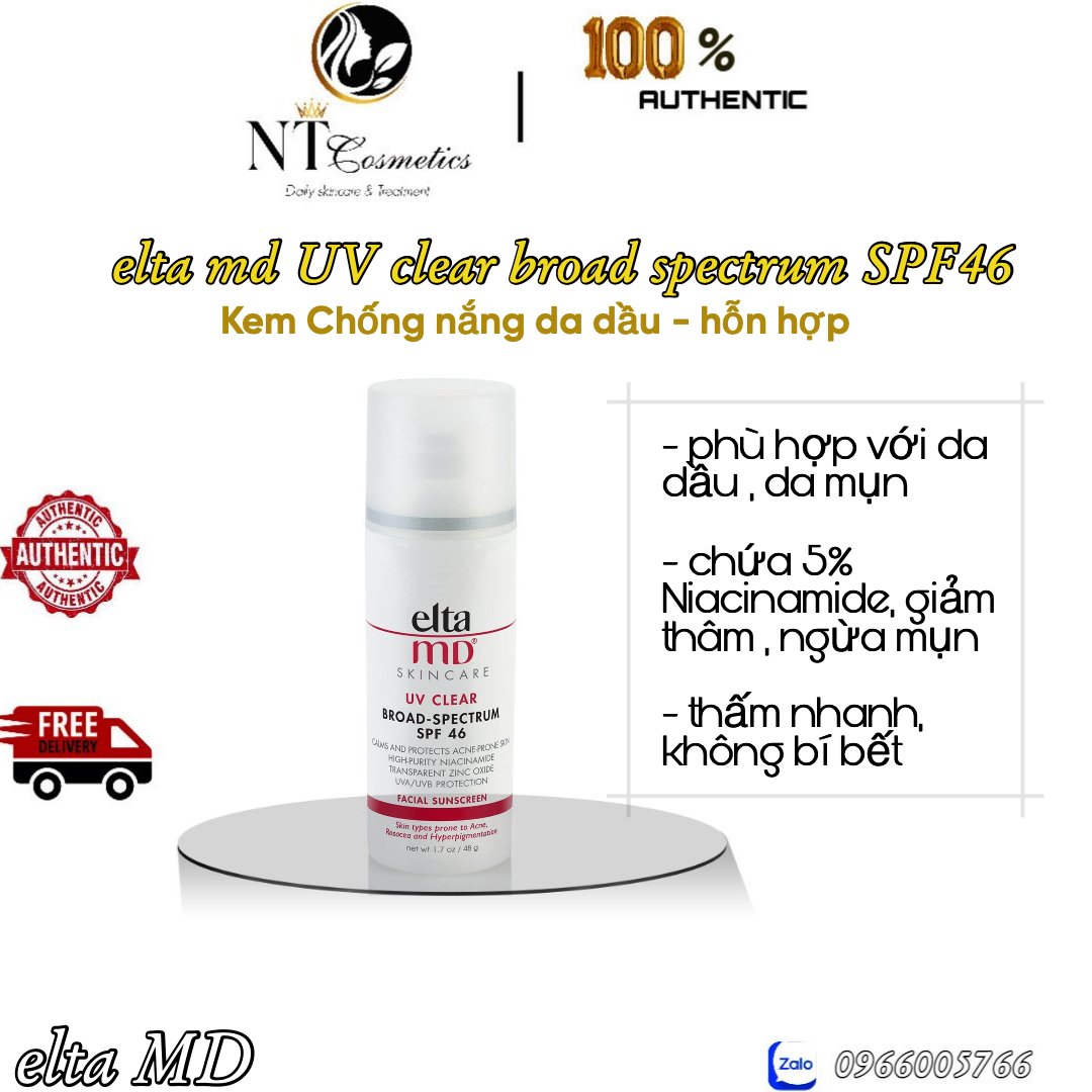 Kem chống nắng elta md uv clear broad-spectrum spf 46 - xách tay