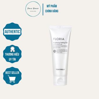 Gel Tẩy da chết vật lý Tonymoly Floria Brightening Peeling Gel làm sạch bụi bẩn và sáng da