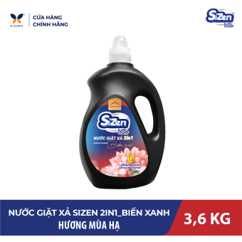 Nước Giặt Xả SIZEN 2in1 3.6KG_Biển Xanh - Không Phai Màu Quần Áo