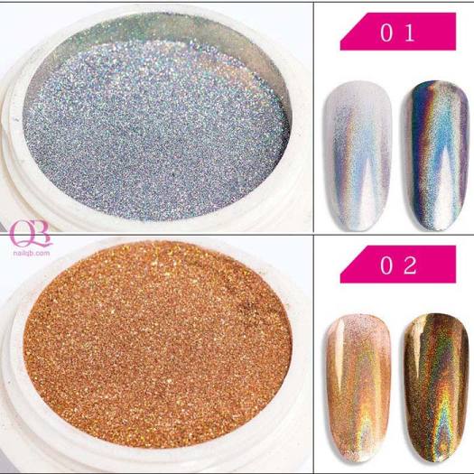 Bột tráng gương cầu vồng ngũ sắc trang trí móng 0.2g