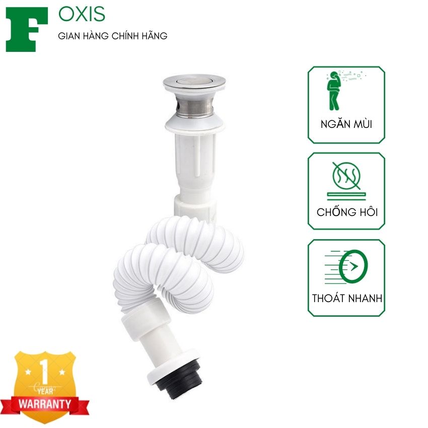 Ống xả ruột gà, xiphong thoát nước chậu lavabo xp01, chậu rửa mặt loại dây ống mềm, xiphong thoát
