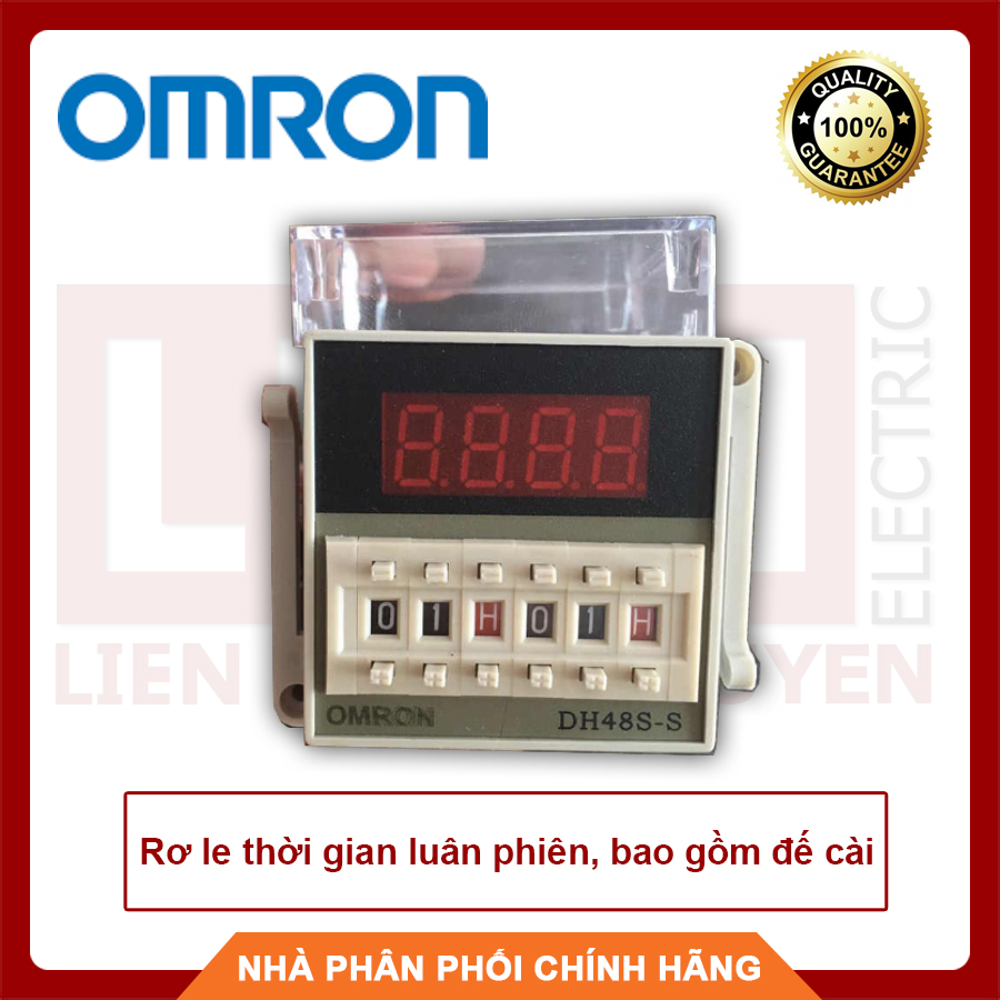 DH48S-S Rơ le thời gian luân phiên, bao gồm đế cài, hàng chất lượng - BH 12 tháng