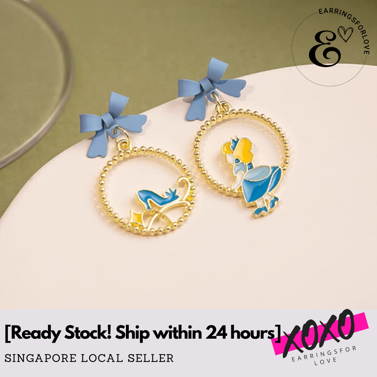 Cinderella sales slipper earrings