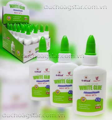 Keo Sữa Gstar Nhỏ 40g/ Lớn 100g dùng dán giấy, thủ công dành cho học sinh, trường học...