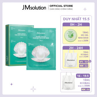 Mặt Nạ Ngọc Trai Dưỡng Ẩm Chuyên Sâu 3 Bước JMsolution Marine Luminous Pearl Deep Moisture Mask Pearl 10 Miếng