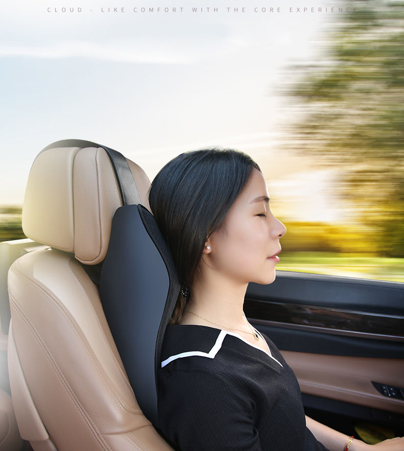 Gối tựa cổ và vai trên ô tô cao su non, phụ kiện oto, nội thất oto, nội thất xe hơi, gối ngồi oto, gối đầu ngồi xe hơi