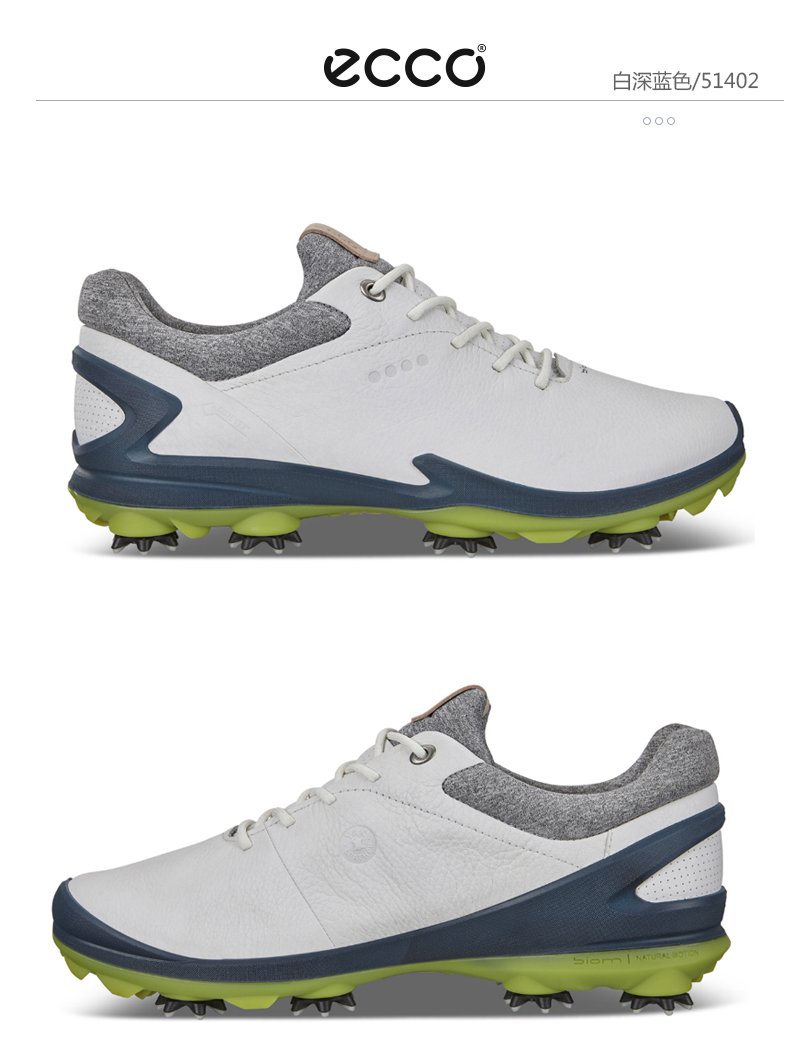 Giày golf eco -eco golf- giầy golf đế đinh-giày golf cho nam giới- màu trắng-giầy chơi golf-giày thể thao- giày đế đinh chống trượt