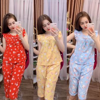 ĐỒ BỘ LỤA LỬNG HỌA  TIẾT HOA DỄ THƯƠNG (ẢNH THẬT) GIAO HOA NGẪU NHIÊN, CÓ SIZE 40-75KG - LUA10