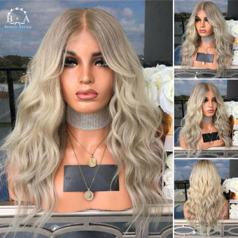 Tóc Giả Xoăn Dài Màu Vàng Nhạt Sành Điệu Cho Nữ Tóc Giả Tổng Hợp Gợn Sóng Chịu Nhiệt Tóc Giả Sợi Tổng Hợp Xoăn Chịu Nhiệt Mềm Mượt Tóc Giả Nữ Lượn Sóng Tự Nhiên Đẹp Thoáng Khí Bền