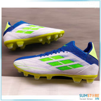 Giày Đá Bóng Đế Đinh FG Xspee d Trắng Xanh - Giày Đá Banh Mới 2022