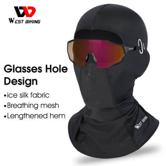 WEST BIKING Khăn Trùm Kín Mặt Đạp Xe Bằng Lụa Băng Khăn Trùm Đầu Chống Nắng Mùa Hè Khăn Trùm Đầu Che Mặt Thoáng Khí Có Lỗ Đeo Kính Khăn Trùm Đầu Khăn Trùm Đầu Vải Lụa Mát Mẻ Mùa Hè