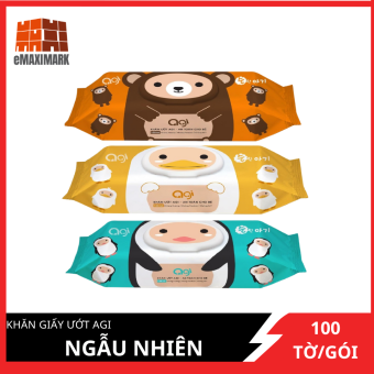 Khăn Giấy Ướt Agi 100 Tờ Không Mùi Cho Bé (Màu Ngẫu Nhiên)