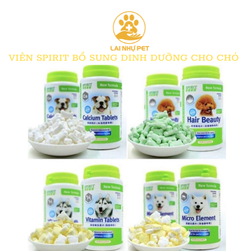 Canxi sữa dê cho chó ,Vitamin sữa dê cho chó, Bổ lông sữa dê cho chó,Khoáng sữa dê cho chó hộp 160 viên- LAI NHỰ PET