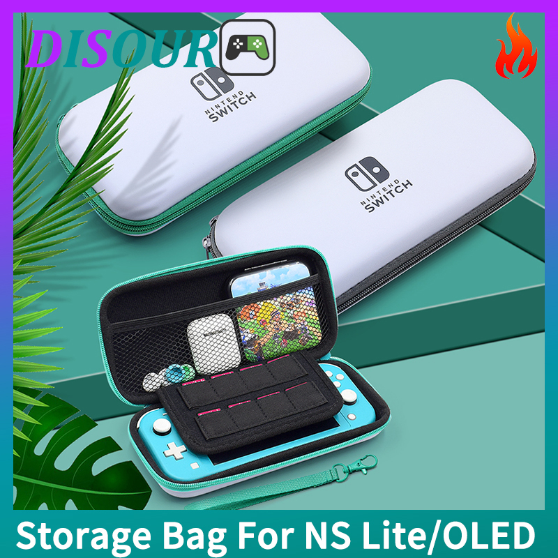 Disour túi đựng di động cho nintendo switch lite/oled console hộp dây đeo tay mini có khe cắm thẻ cho ns lite oled phụ kiện