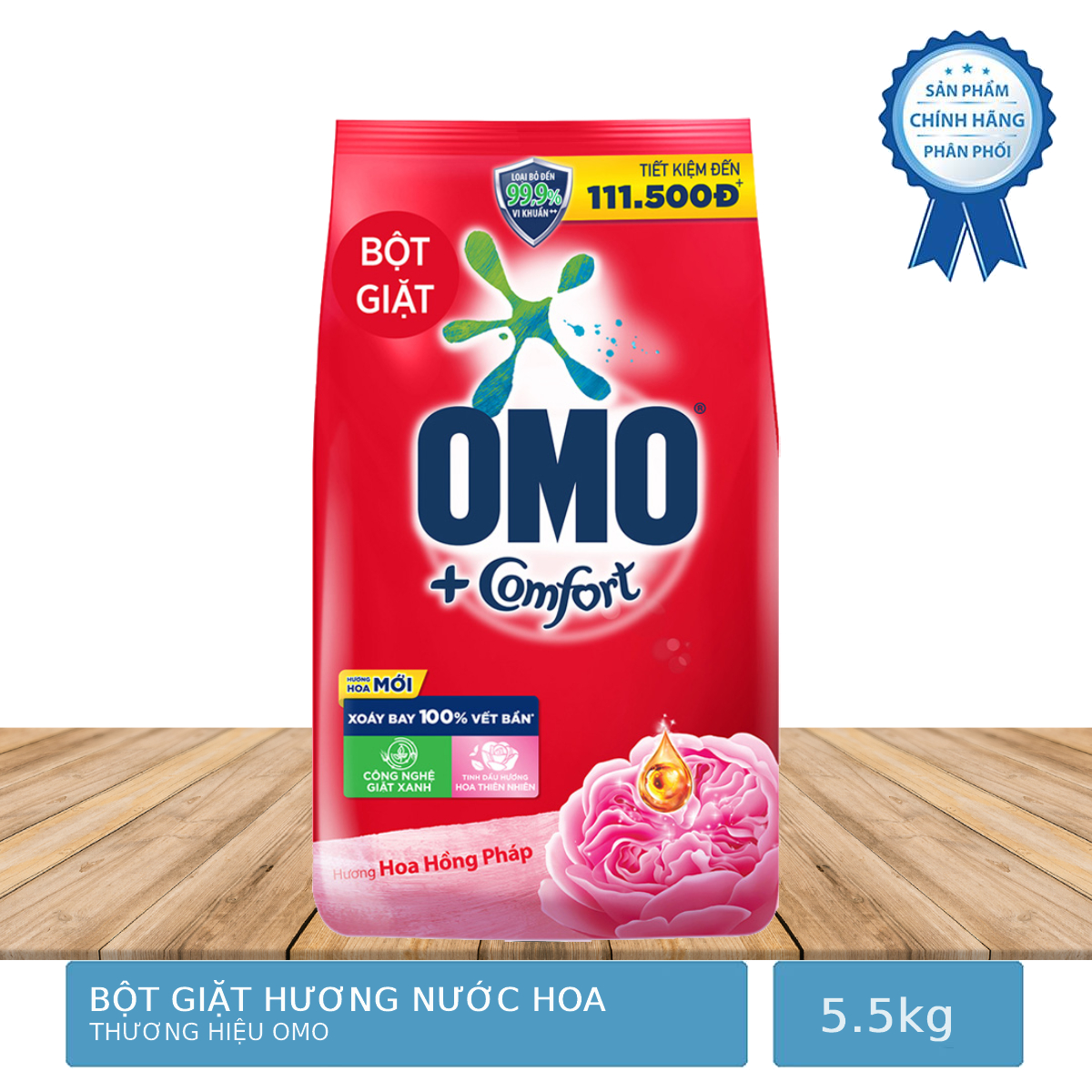 Bột giặt OMO Comfort Tinh Dầu Thơm Ngất Ngây 5.5kg