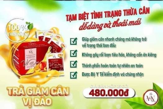 Giảm cân Vị đào MN Group - Trà giảm cân vị đào - Giảm cân Đông Anh - Giảm cân collagen X3