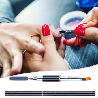 1 Cái Hai Công Dụng Làm Móng Nghệ Thuật Bút Cho Acrylic Gel UV Mở Rộng Builder Tranh Bông Hoa Bàn Chải Thìa Stick Dụng Cụ Làm Móng Tay