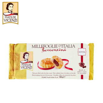 BÁNH PUFF PASTRY KEM SOCOLA BOCCONCINI MILLEFOGLIE D’ITALIA MATILDE VICENZI 125 GRAM