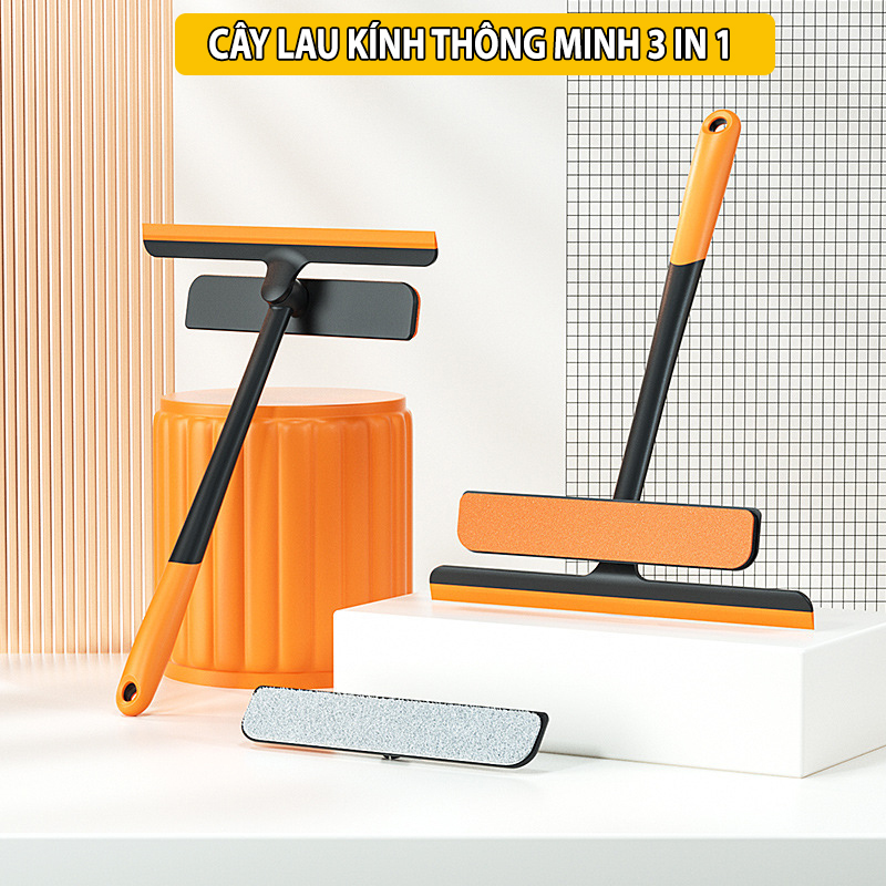 Cây lau kính thông minh cầm tay đa năng, chổi lau kính ô tô gạt nước xoay 360 độ linh hoạt, dụng cụ vệ sinh lau kính cao cấp giúp dễ dàng lau sạch mọi vết bẩn, cây lau gạt kính, cay lau kinh thong minh, cay lau kinh cam tay