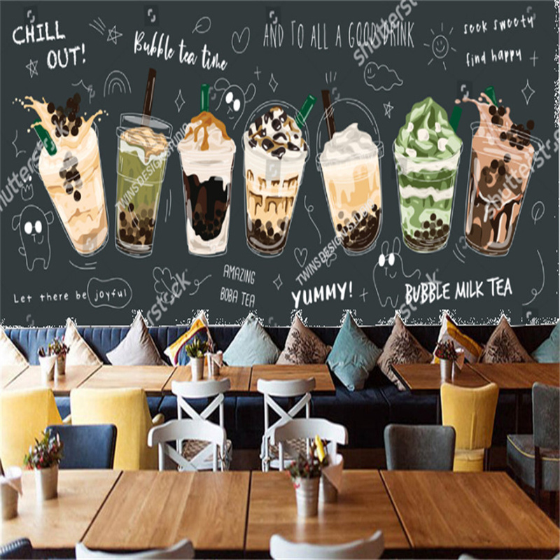 Shop Wallpaper For Milk Tea Shop online 