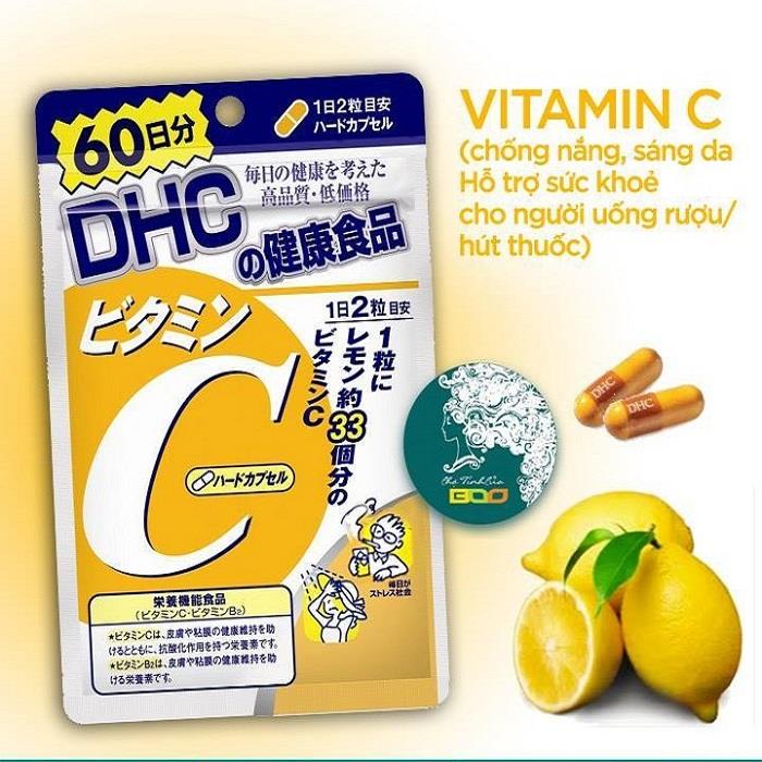 Viên uống DHC Vitamin C Nhật Bản thực phẩm chức năng giúp tăng cường đề