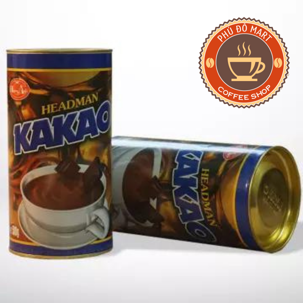 Freeshipmax - bột cacao/kakao headman 2in1 hộp tròn