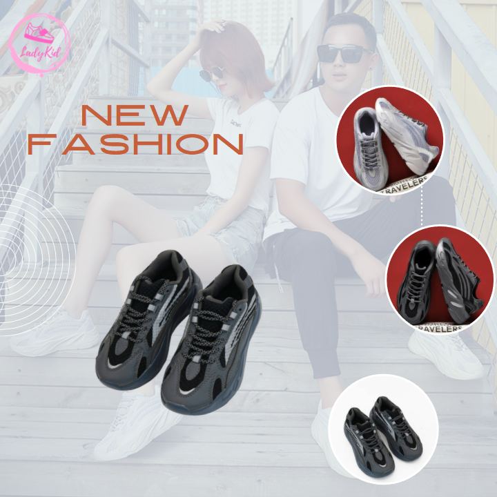 Giày thể thao nam nữ phản quang kiểu dáng hàng quốc ladykid 68344