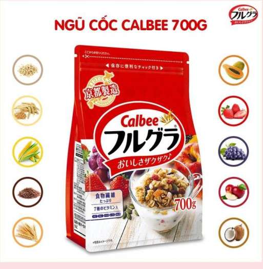 Ngũ cốc dinh dưỡng ăn kiêng Calbee Nhật Bản - gói 700 gram. Hàng chính hãng. HSD: T7/2023