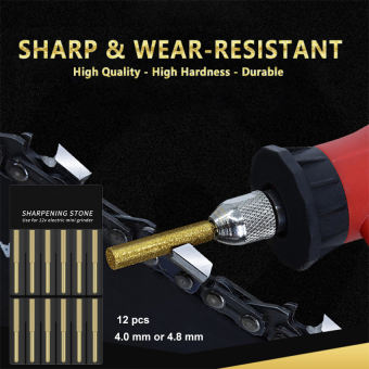 12 Cái Dũa Cưa Xích Máy Mài Cưa Xích Điện Đầu Mài Giũa Máy Mài Đá Mài