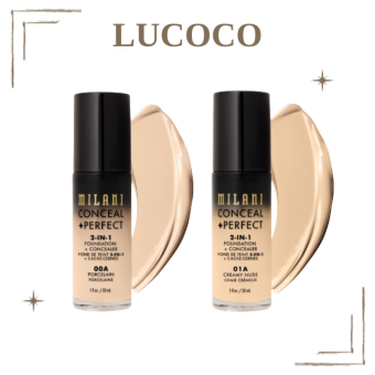 Kem nền che khuyết điểm Milani 2 in 1 Concealer + Foundation 30ml
