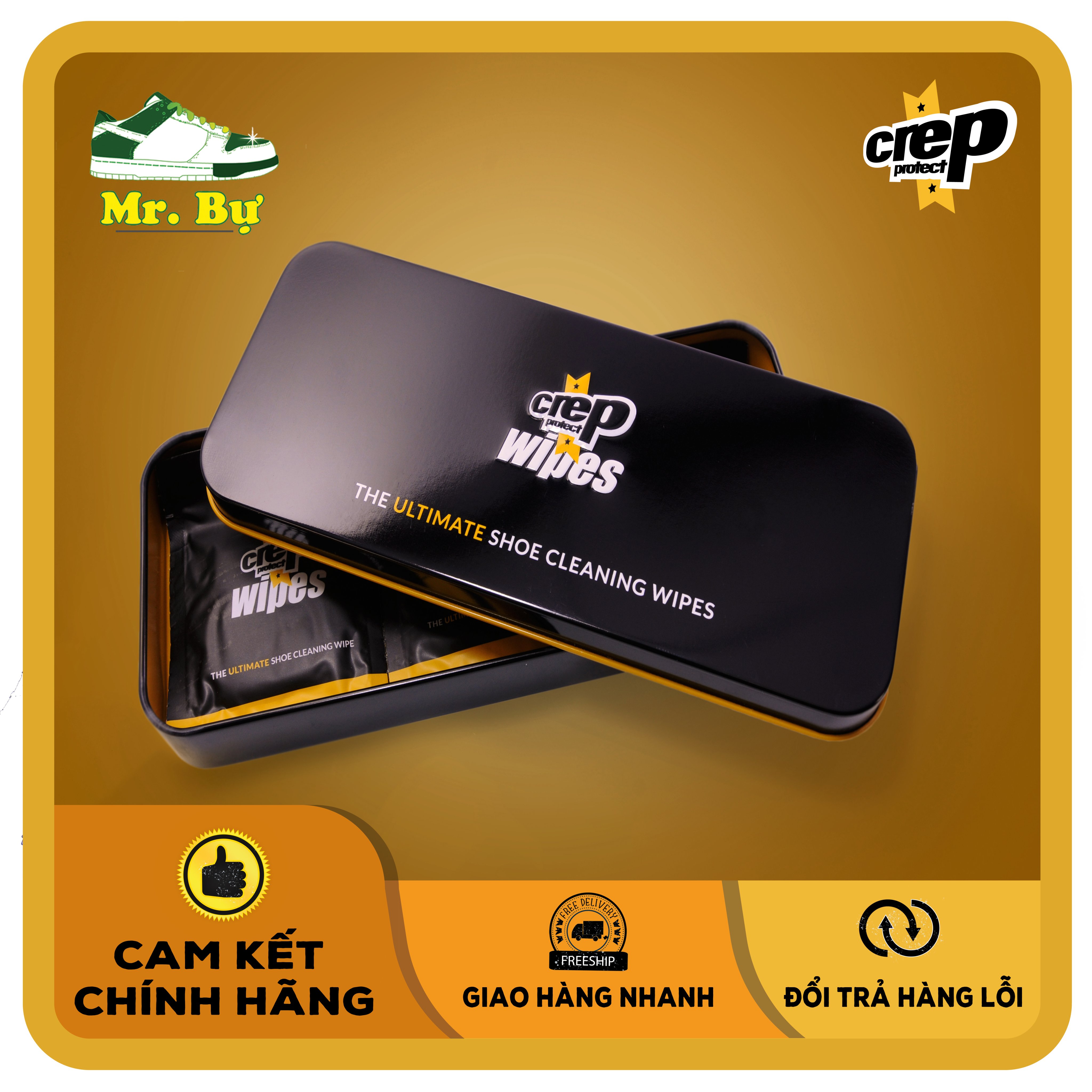 Crep Protect Wipes - Khăn ướt lau dơ bẩn dành cho giày khẩn cấp