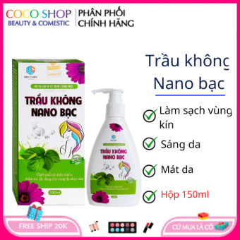 Dung dịch vệ sinh phụ nữ trầu không nano bạc giúp kháng khuẩn , khử mùi hôi, làm dịu mát da vùng kín – Hộp 150ml