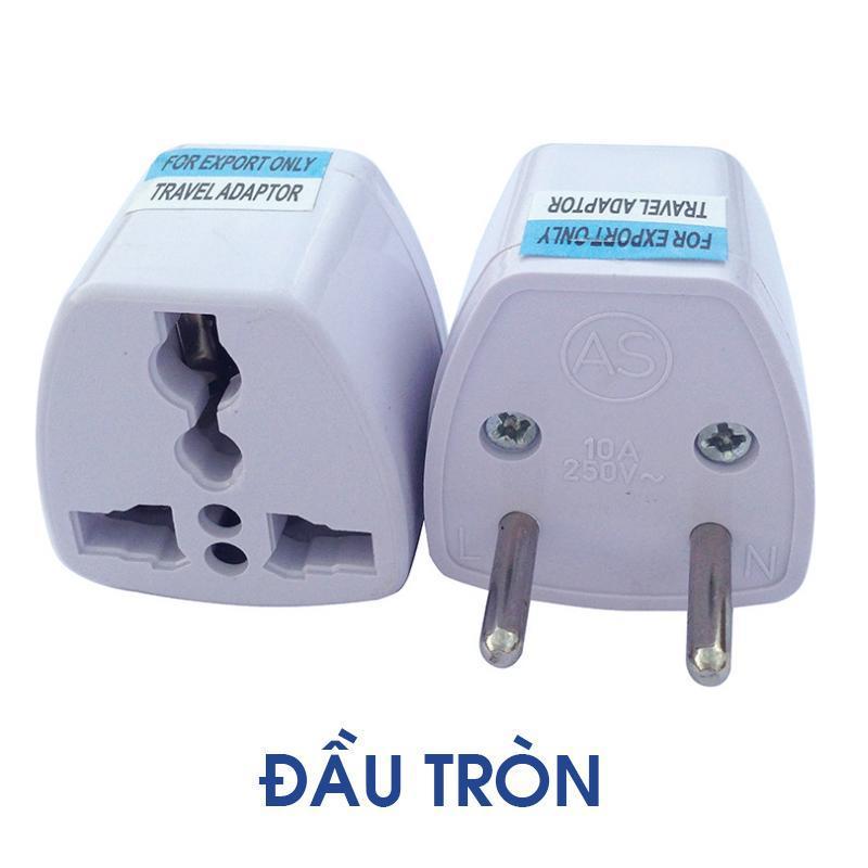Ổ cắm điện 2 chấu thành 3 chấu - bộ chuyển đổi ổ cắm 2 chấu thành 3 chấu