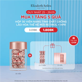 Hộp 30 viên nang tinh chất chống lão hóa thế hệ mới Elizabeth Arden Retinol + HPR Ceramide Capsules