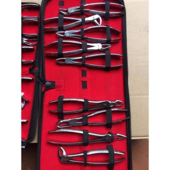 Bộ kìm nhổ răng người lớn,bộ dụng cụ nha khoa 9 chi tiết nhổ răng người lớn