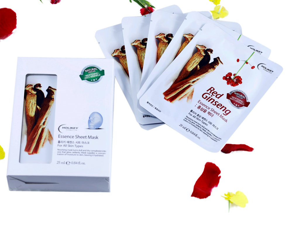 Mặt nạ hồng sâm holikey red ginseng essence sheet mask cấp ẩm, trẻ hóa làn da