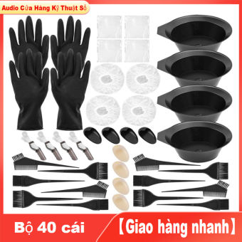 Bộ 40 cái Dụng cụ nhuộm tóc, Lược nhuộm tóc, Bát nhuộm tóc, Kẹp tóc của Buddyhairs Dụng Cụ Nhuộm