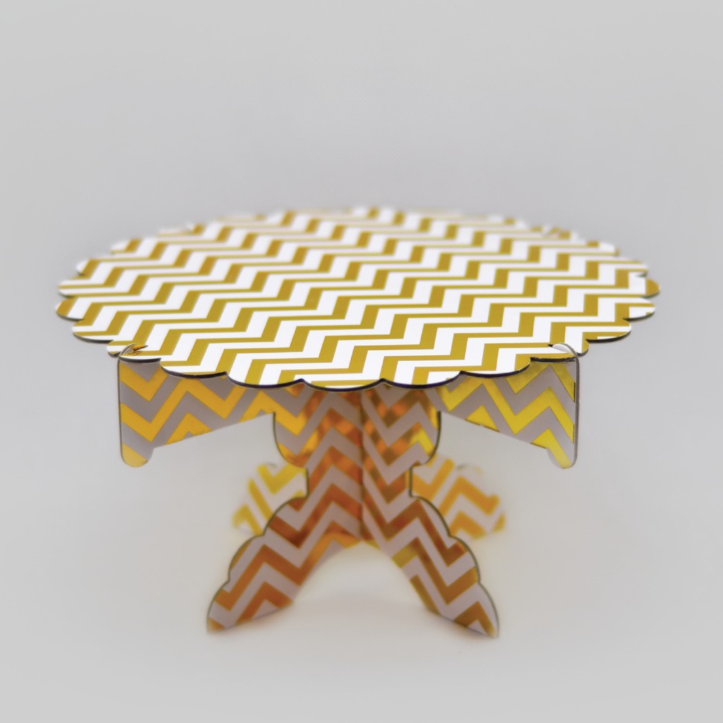 Kệ Bánh 1 Tầng Cupcake Ép Kim Paper Cake Stand Cupcake Stand Metallic Foil Stable