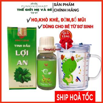 tinh dầu lợi an - tinh dầu trầu không lợi an Khò khè, Ngạt mũi. Ho, Ho đờm, Long đờm. Ngạt mũi, Sổ mũi, Viêm mủi. Viêm phổi, Viêm phế quản, Viêm đường hô hấp tặng cốc chia vạch
