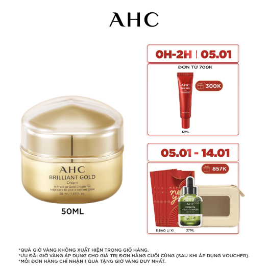 Kem Dưỡng Da Chống Lão Hóa Tinh Chất Vàng AHC Brilliant Gold Cream 50ml