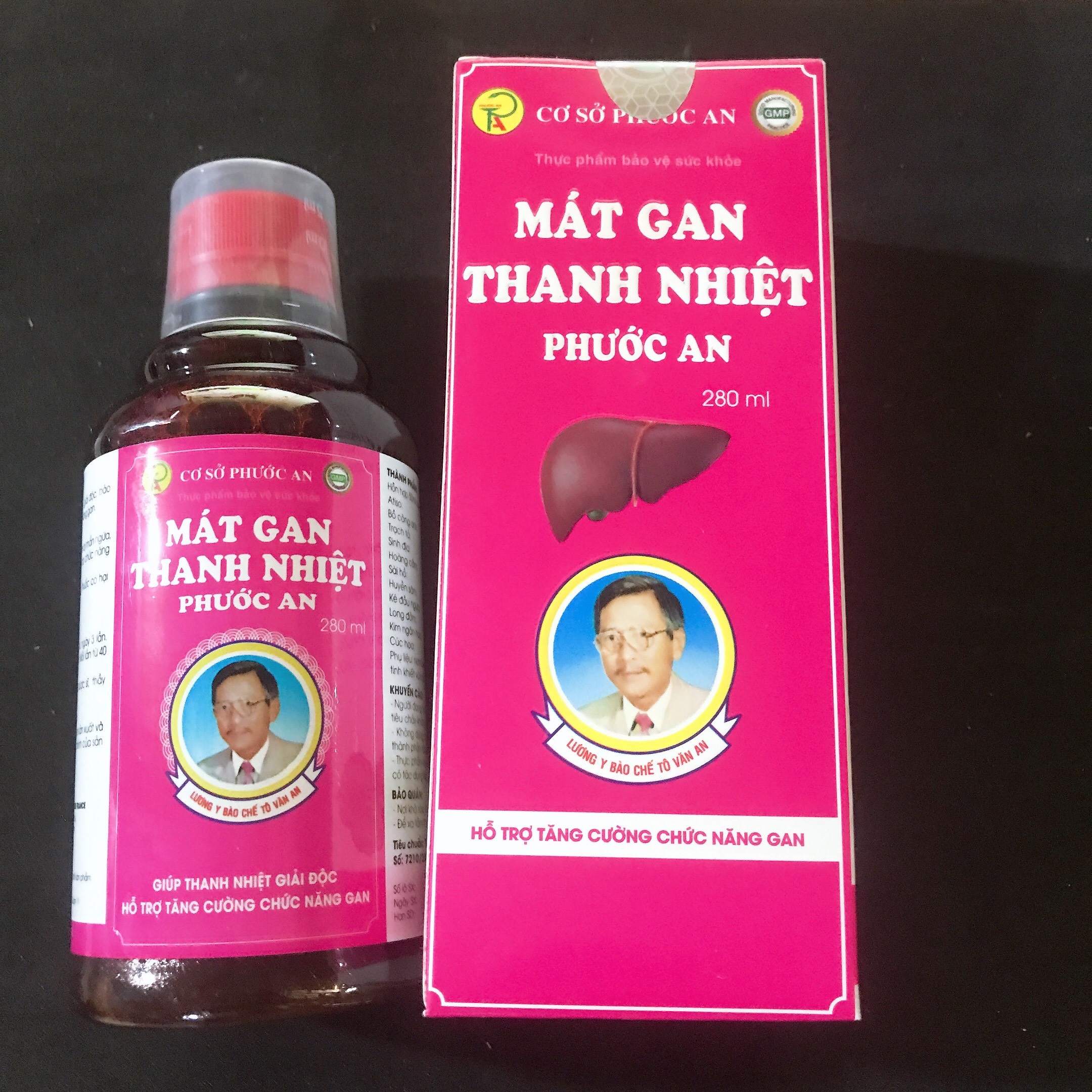 10 hộp mát gan thanh nhiệt phước an 280ml - hỗ trợ tăng cường chức năng gan